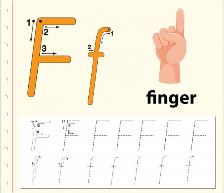 آموزش حرف F به کودکان با مثال